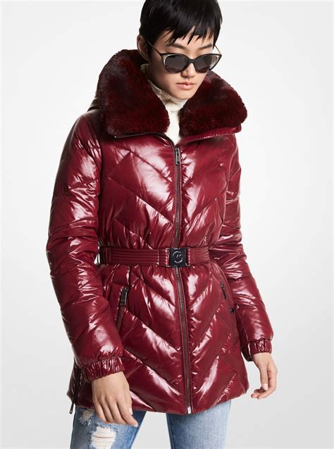 michael kors impermeable|michael kors puffer coat.